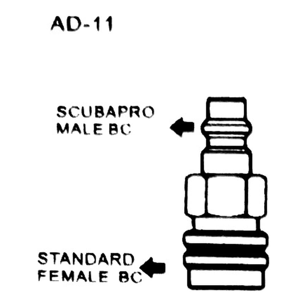 AD-11 SCUBAPRO 公頭快拆 轉 STANDARD 母頭快拆