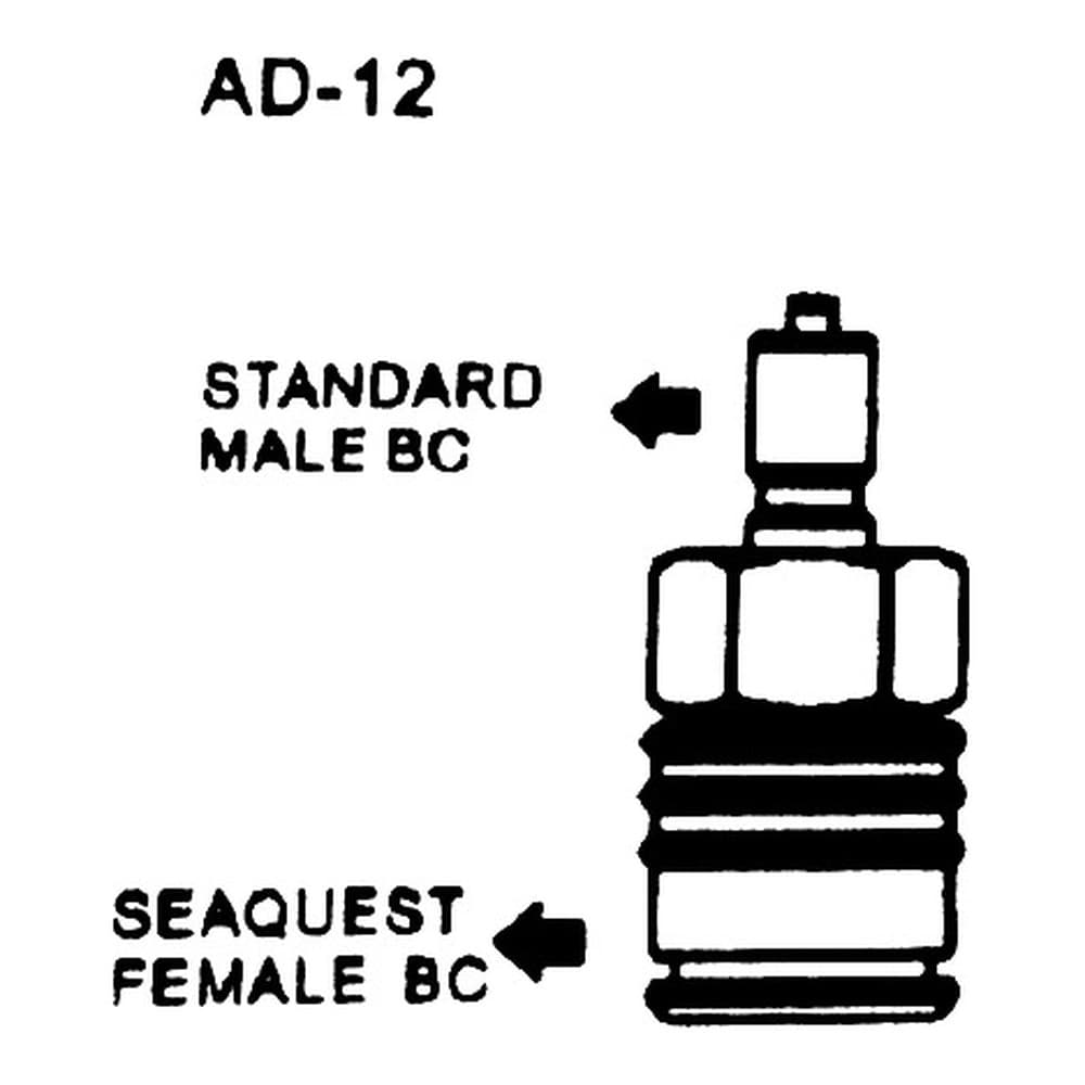 AD-12 STANDARD 公頭快拆 轉 SEAQUEST 母頭快拆