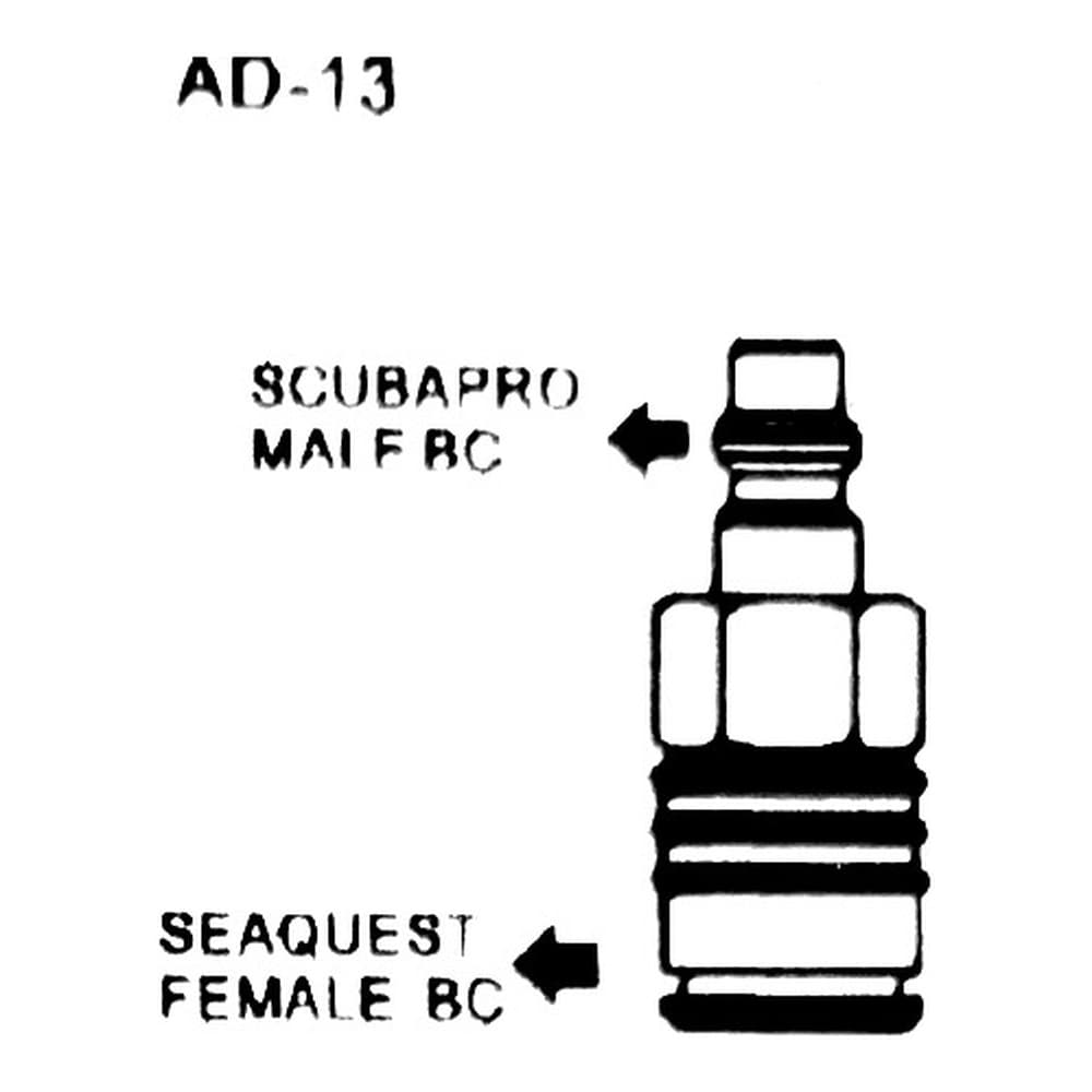 AD-13 SCUBAPRO 公頭快拆 轉 SEAQUEST 母頭快拆