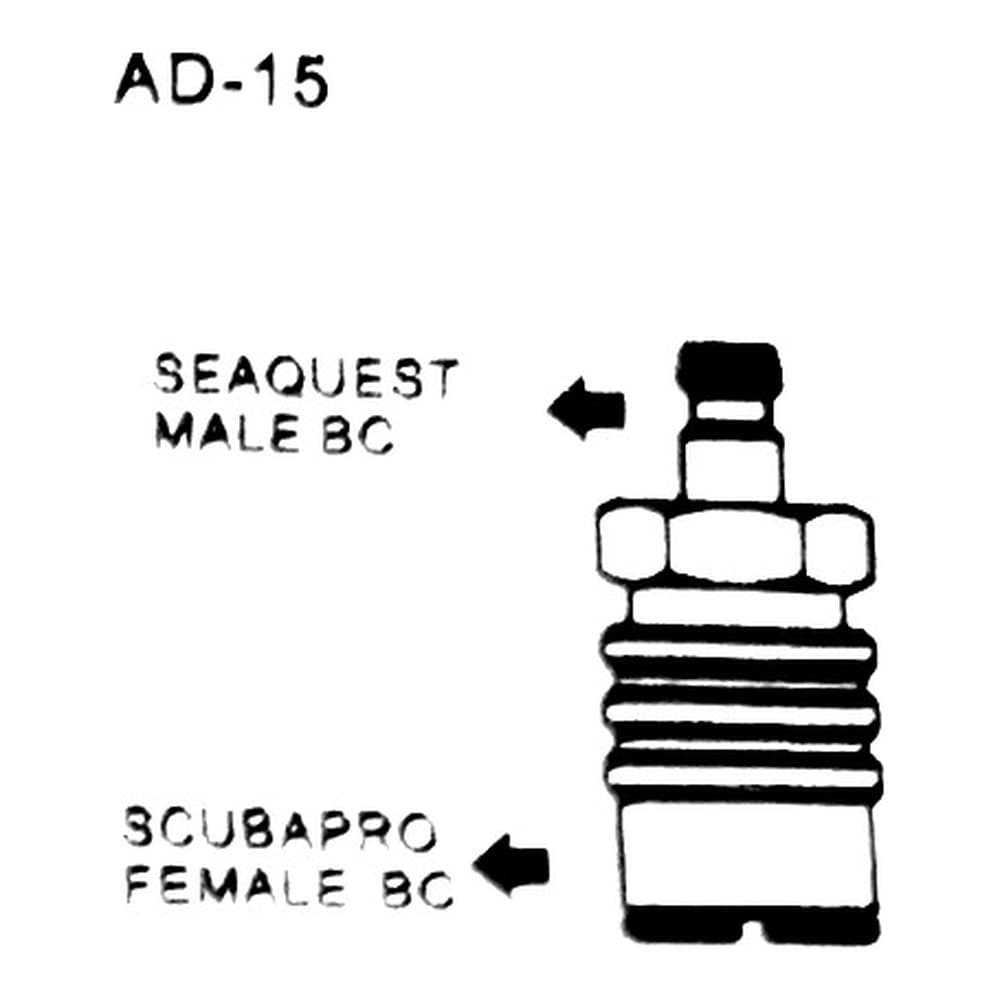 AD-15 SEAQUEST 公頭快拆 轉 SCUBAPRO 母頭快拆