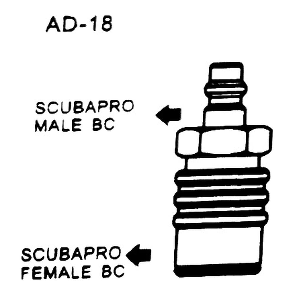 AD-18 SCUBAPRO 公頭快拆 轉 SCUBAPRO 母頭快拆