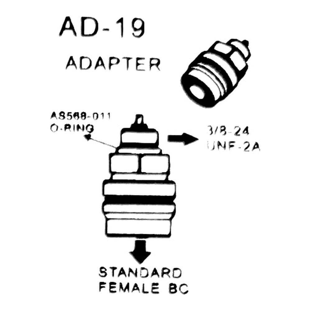 AD-19 3/8-24 UNF-2A 轉 STANDARD 母頭快拆
