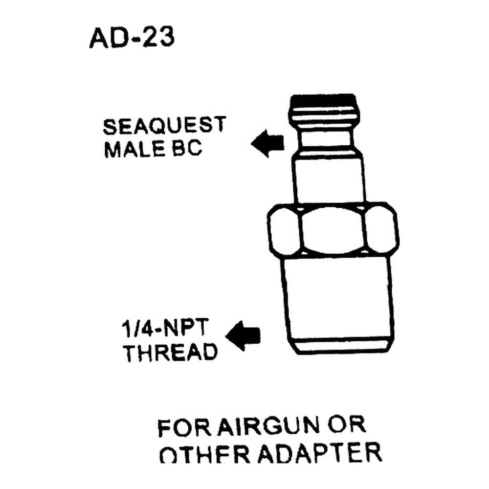 AD-23 SEAQUEST 公頭快拆 轉 1/4-NPT 螺紋