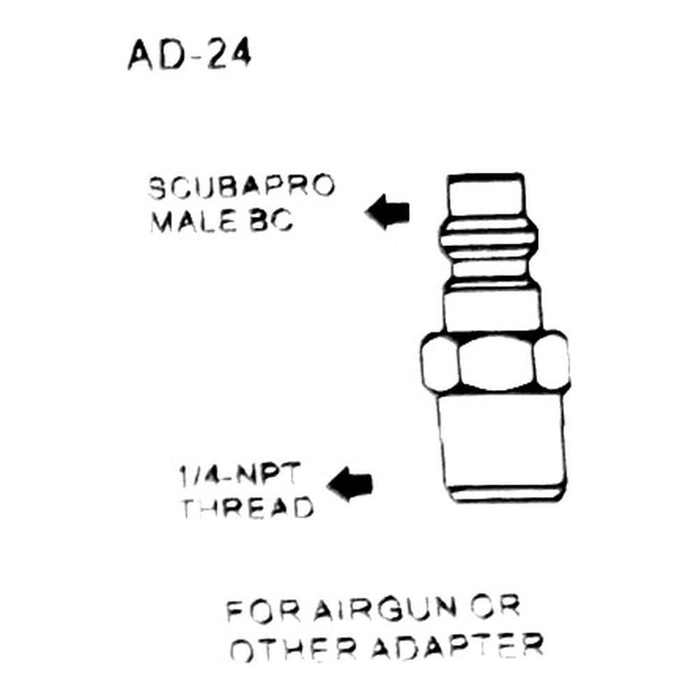 AD-24 SCUBAPRO 公頭快拆 轉 1/4-NPT 螺紋