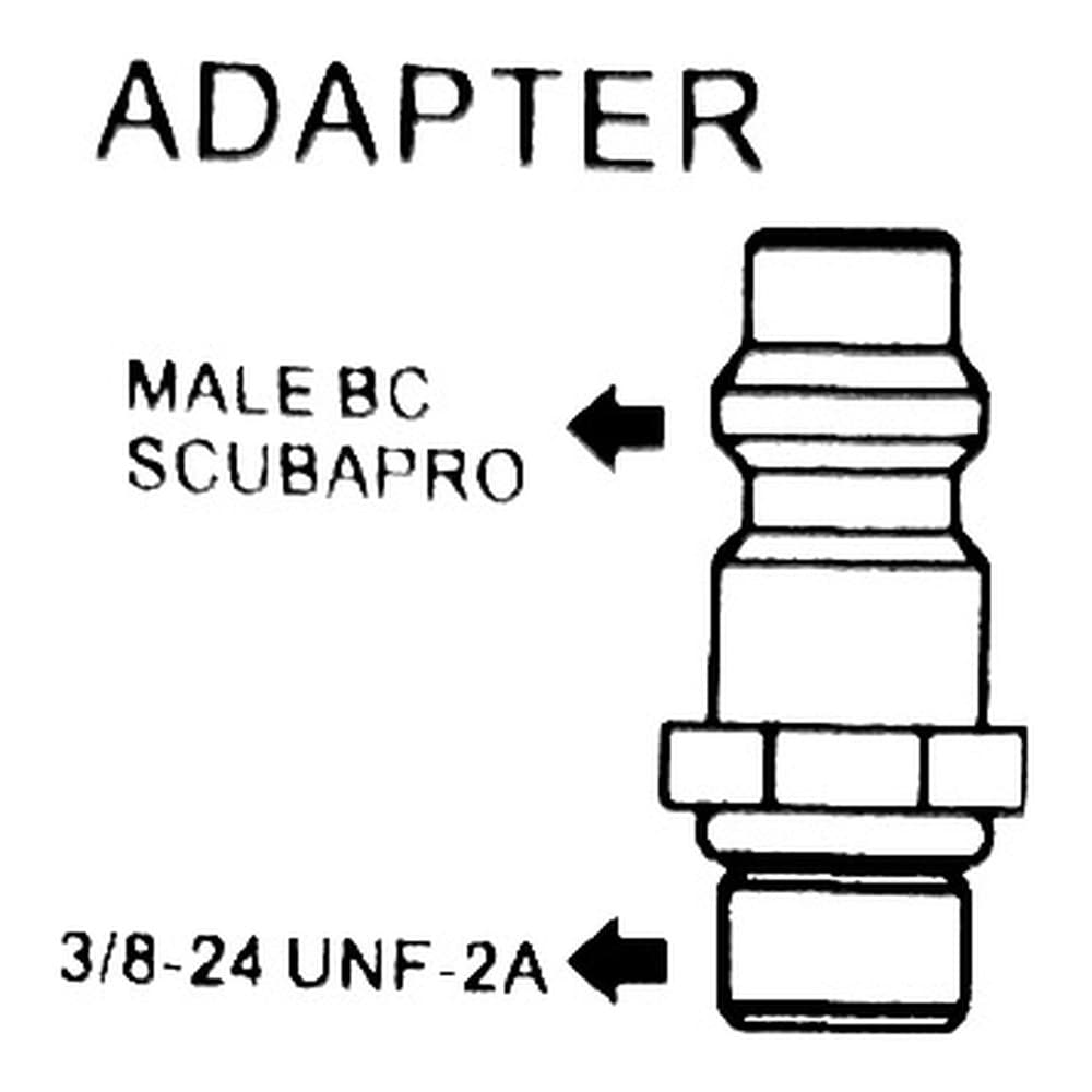 AD-28 SCUBAPRO 公頭快拆 轉 3/8-24 UNF-2A