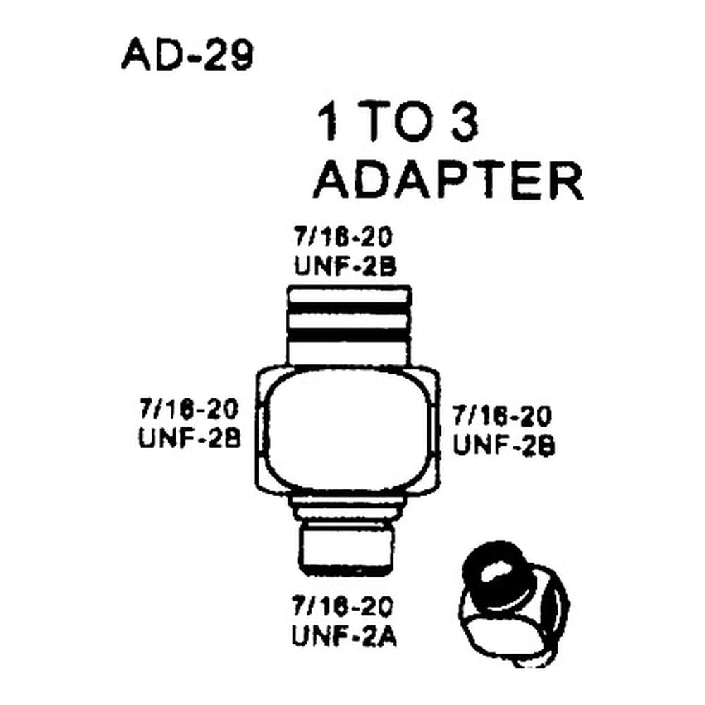 AD-29 7/16-20 UNF-2A 轉 7/16-20 UNF-2B