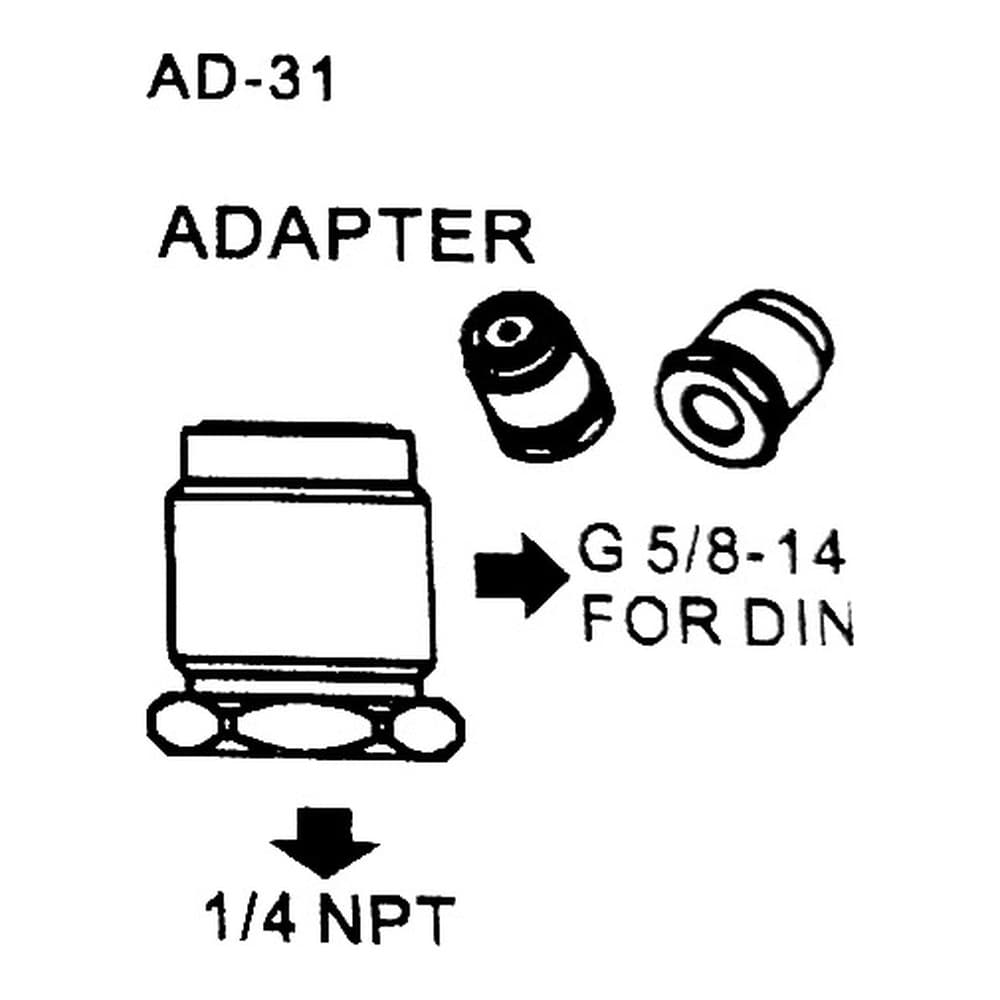 AD-31 G 5/8-14（DIN 用） 轉 1/4 NPT
