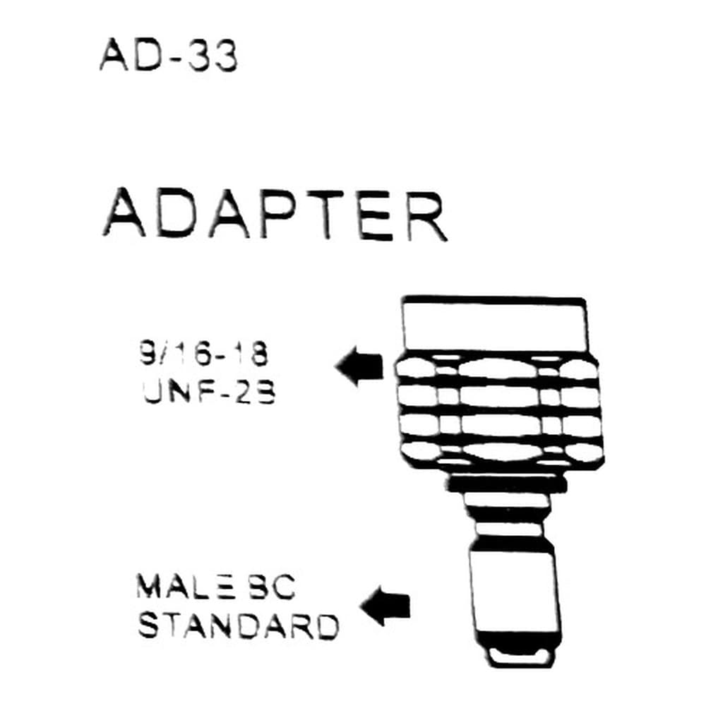 AD-33 9/16-18 UNF-2B 轉 STANDARD 公頭快拆