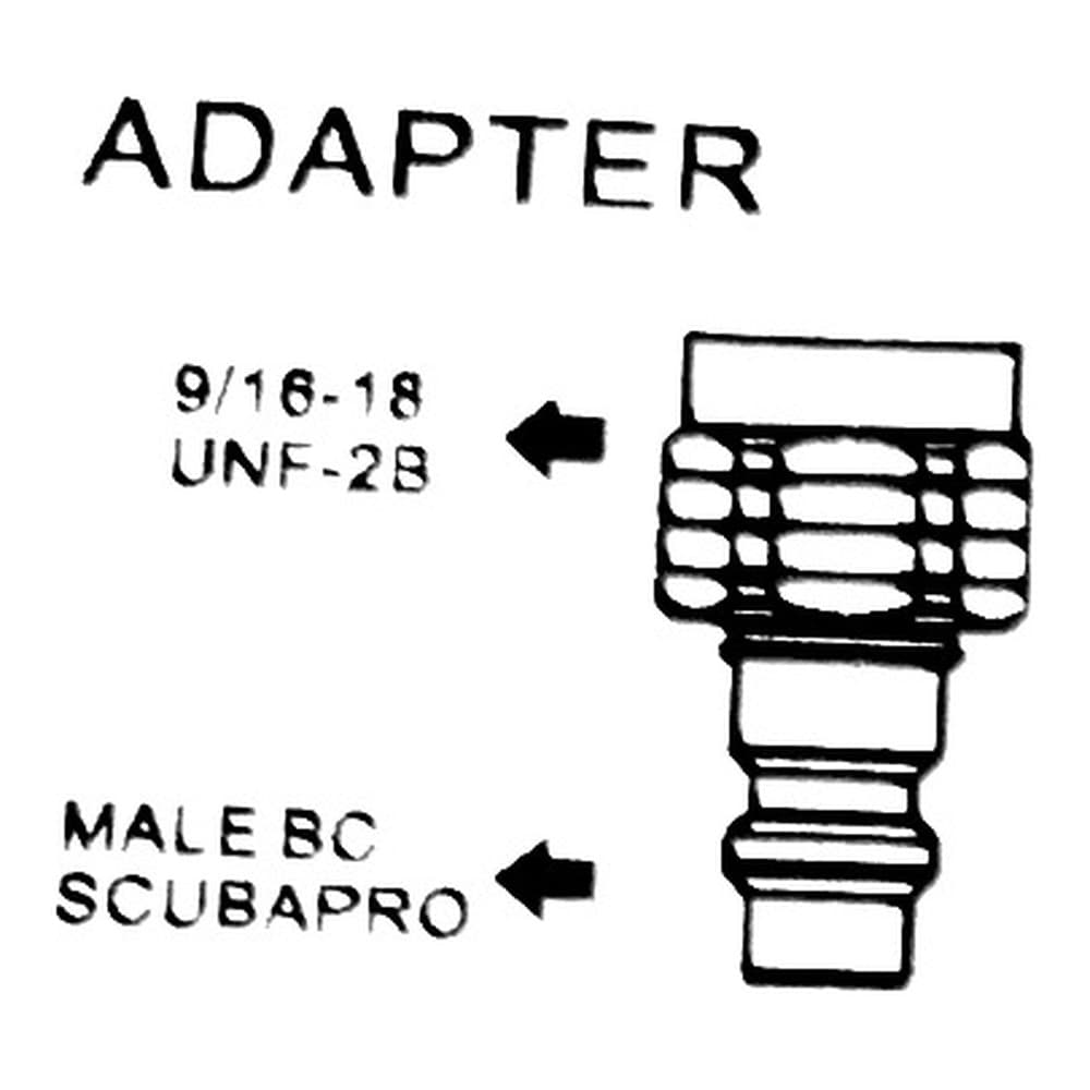 AD-34 9/16-18 UNF-2B 轉 SCUBAPRO 公頭快拆
