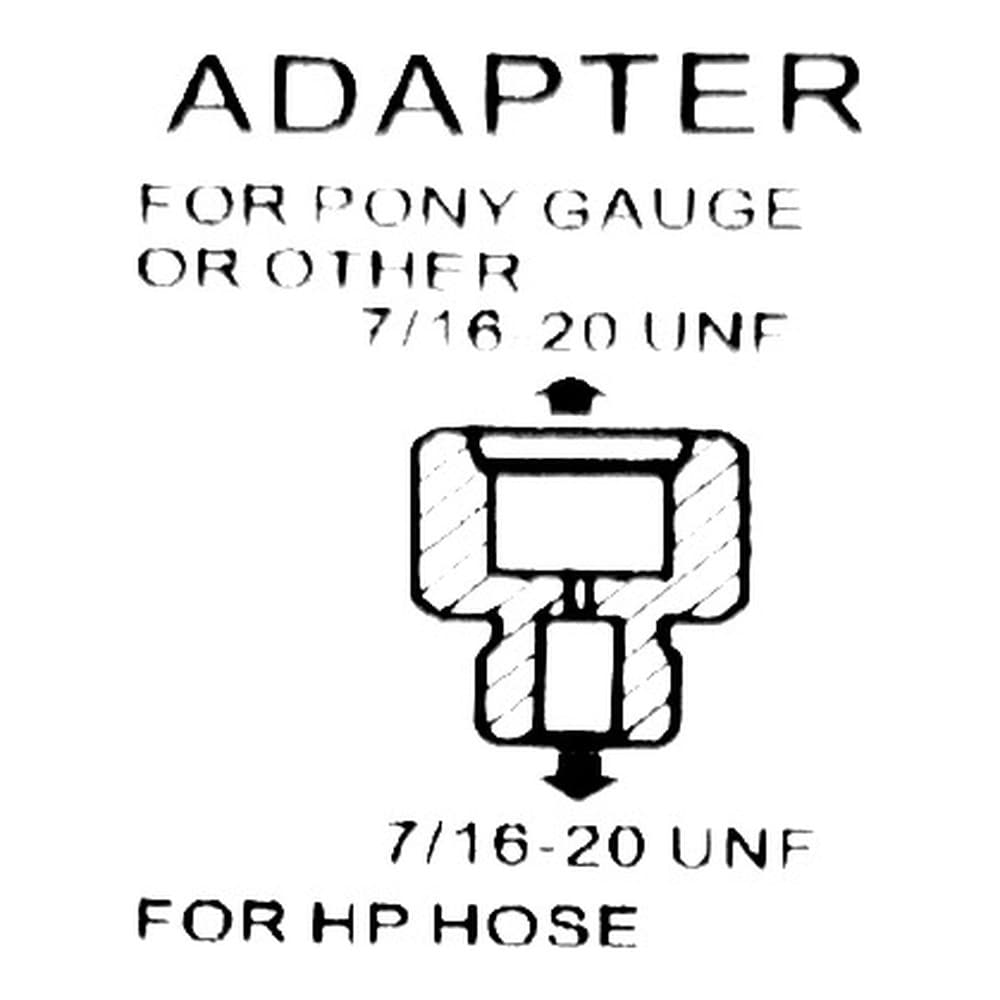 AD-37 7/16-20 UNF（Pony 錶或其他） 轉 7/16-20 UNF（高壓管用）